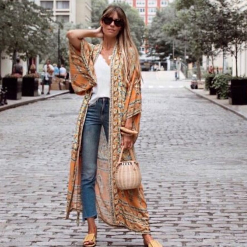 FLASH SALE! Floral Kimono Delirium Maxi Duster Jacket - Picture 2 of 6